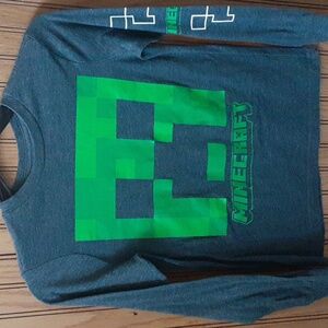 Boys Long Sleeve Minecraft Creeper TShirt